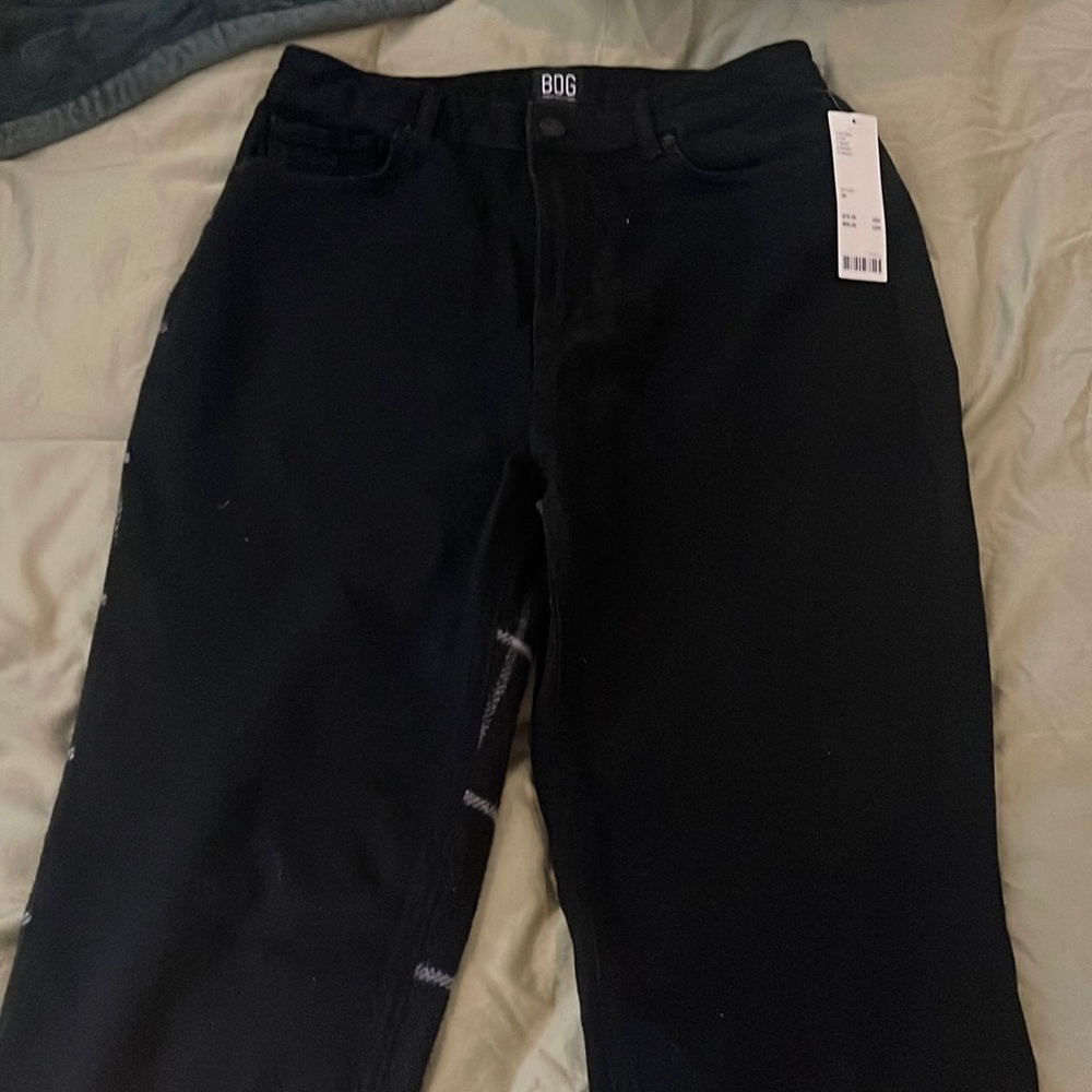 Brand New Urban Outfitters BDG Mom High Rise Black and Plaid Pants